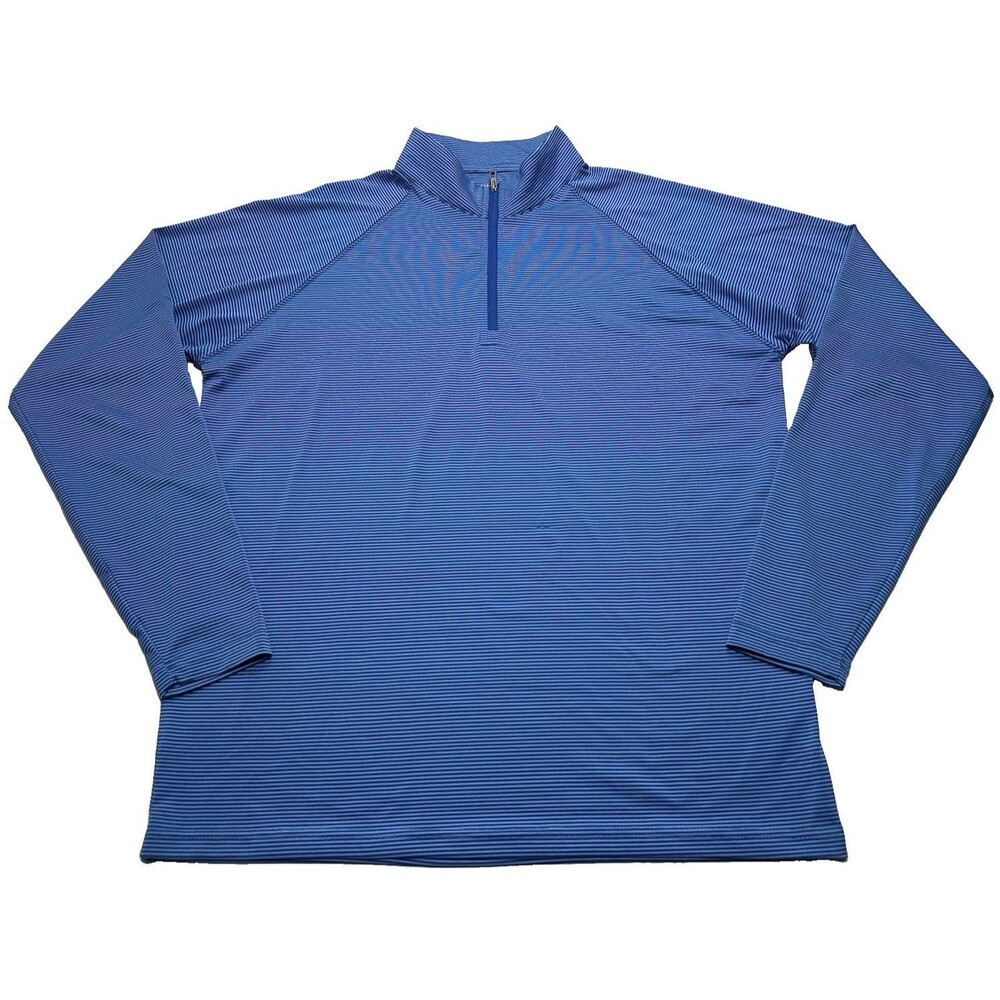 Men's Holderness & Bourne The Reid 1/4 Pullover Size Small Blue Stripe *READ*